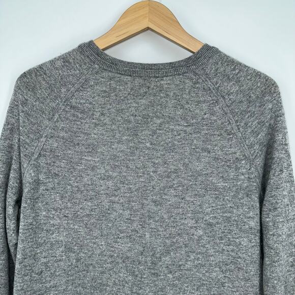 VINCE 100% Cashmere Color Block Crew Neck Sweater Long Sleeve Oversized Gray - Picture 8 of 12
